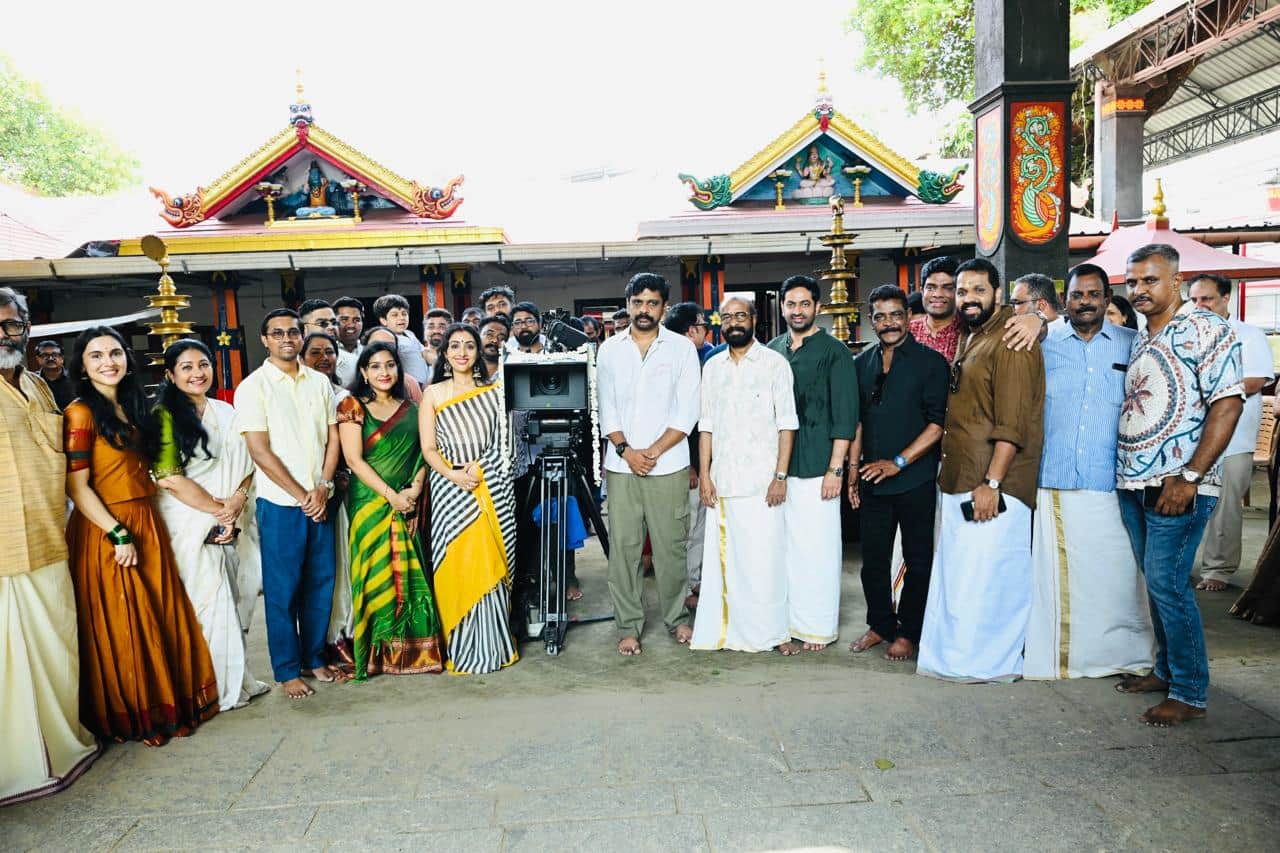 Pooja ceremony with the AGE production team
